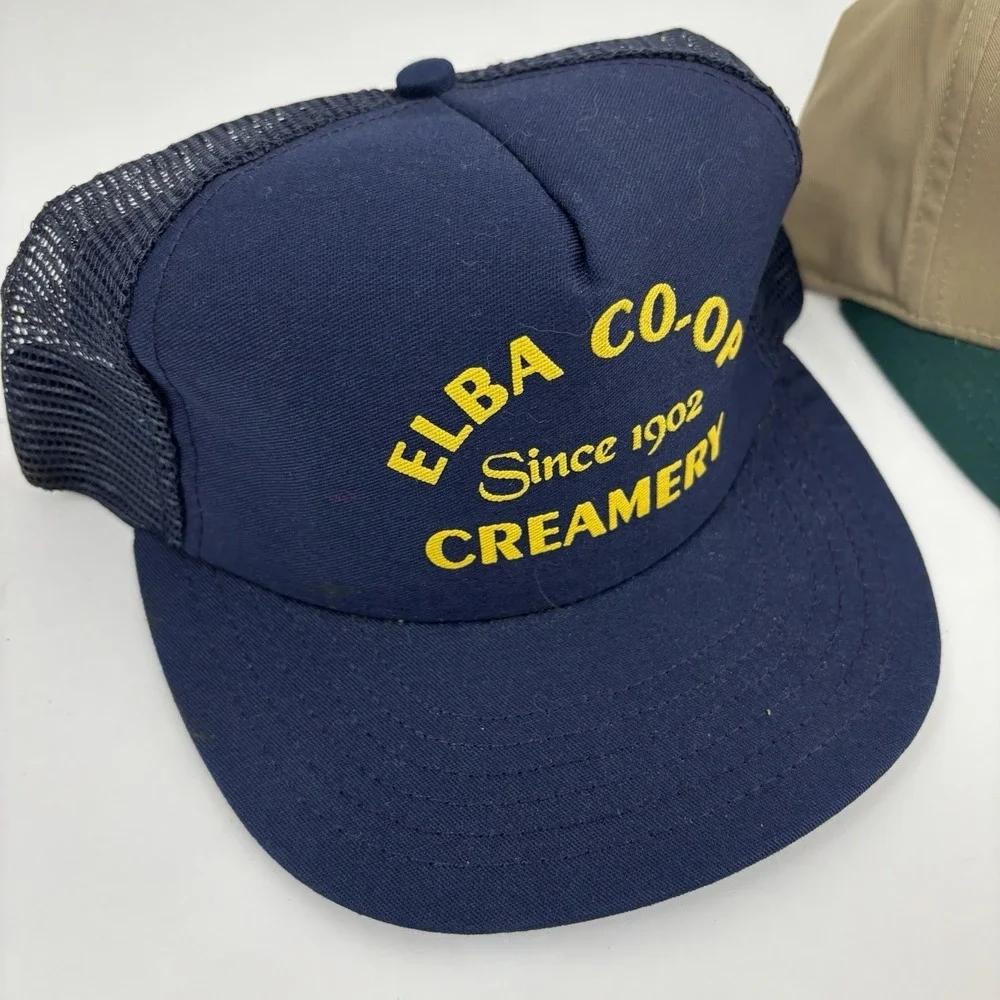 Vintage Farming Hats Elba Co-Op Creamery (2) Altura, Minnesota